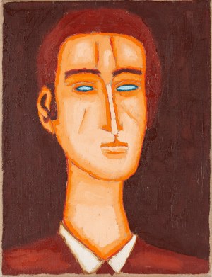 Jerzy Nowosielski (1923 Kraków - 2011 Kraków), Portret męski, 1973