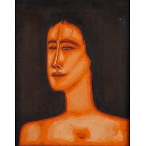Jerzy Nowosielski (b. 1943), Bust of a girl (Portrait of a woman), 1971