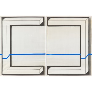 Edward Krasiński (1925 Luck na Volyni - 2004 Varšava), Intervencia (diptych), 1981