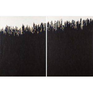 Tomasz Tatarczyk (1947 Katowice - 2010 Warsaw), Black Hill. - diptych, 1988