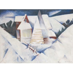 Jerzy Mierzejewski (1917 Karaków - 2012 Warsaw), Winter in the Mountains, 1966