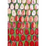 Edward Dwurnik (1943 Radzymin - 2018 Warszawa), Biało-czerwone tulipany, 2018