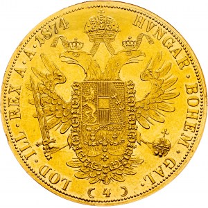 Franz Joseph I., 4 Dukat 1874, Vienna