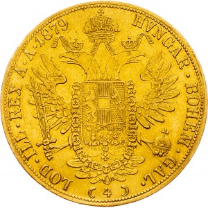 Franz Joseph I., 4 Dukat 1879, Vienna