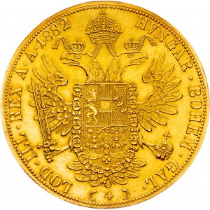 Franz Joseph I., 4 Dukat 1882, Vienna