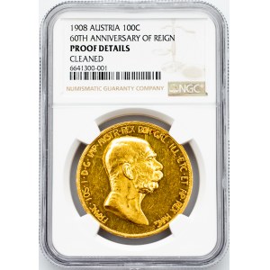 Franz Joseph I., 100 Krone 1908, Vienna