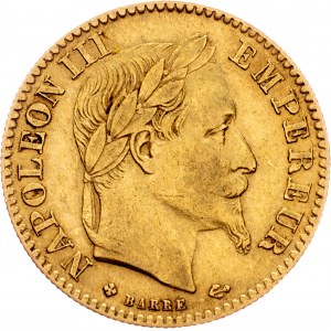Napoleon III., 10 Francs 1866, BB, Straßburg