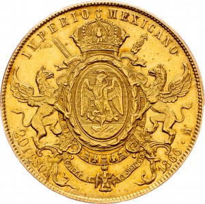 Maximilian I., 20 Pesos 1866, Mo