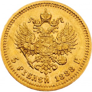 Alexander III., 5 Roubles 1888, АГ
