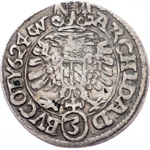 Ferdinand II., 3 Kreuzer 1624, Brno