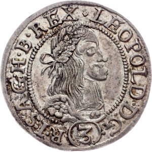 Leopold I., 3 Kreuzer 1665, KB, Kremnitz