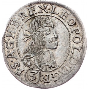 Leopold I., 3 Kreuzer 1666, KB, Kremnitz