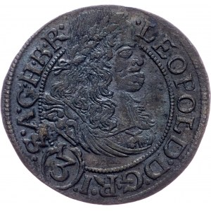Leopold I., 3 Kreuzer 1667, SHS, Breslau