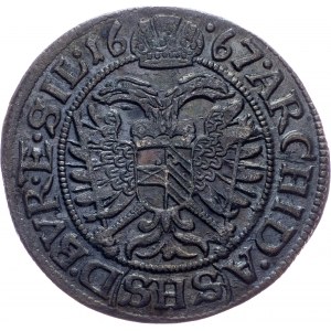 Leopold I., 3 Kreuzer 1667, SHS, Breslau