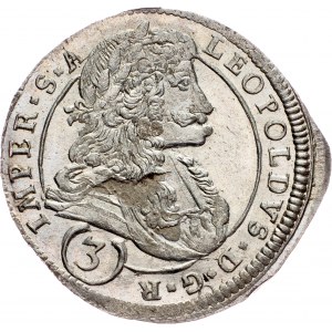 Leopold I., 3 Kreuzer 1695, Kuttenberg