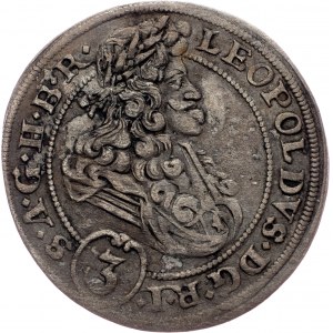 Leopold I., 3 Kreuzer 1696, CB, Brieg