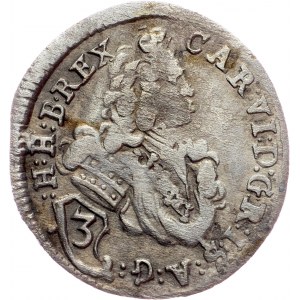 Charles VI., 1 Kreuzer 1714, NB, Nagybanya
