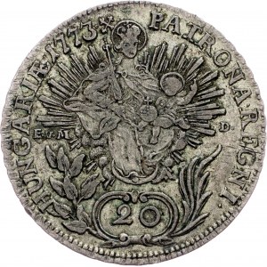 Maria Theresia, 20 Kreuzer 1773, B/E.v.M-D.