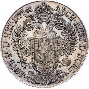 Joseph II., 1 Thaler 1771, F/A.-S., Hall