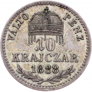 Franz Joseph I., 10 Krajczár 1888, KB, Kremnitz
