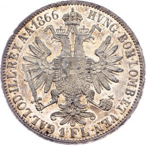 Franz Joseph I., 1 Gulden 1866, A, Vienna