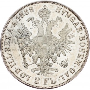 Franz Joseph I., 2 Gulden 1888, Vienna