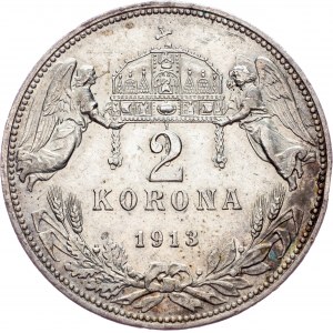 Franz Joseph I., 2 Korona 1913, KB, Kremnitz
