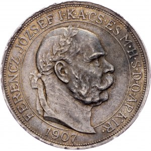 Franz Joseph I., 5 Korona 1907, KB, Kremnitz
