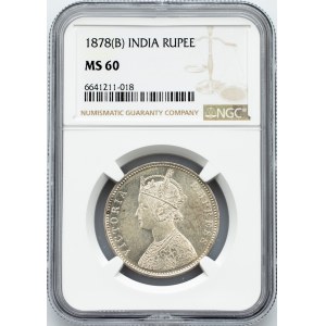Victoria, 1 Rupie 1878, (B)