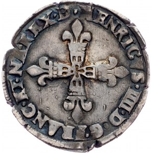 Henrich IV., 1/4 Ecu 1599, Morlaas