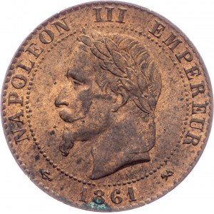 Napoleon III., 2 centimes 1861, K