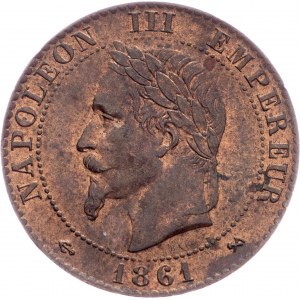 Napoleon III., 2 centimes 1861, K
