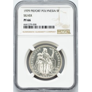 Französisch-Polynesien, 5 Francs 1979, PIEFORT