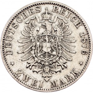 Freie Hansestadt Hamburg, 2 Mark 1876, J