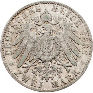 Freie Hansestadt Hamburg, 2 Mark 1896, J