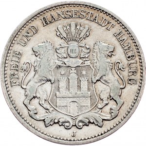 Freie Hansestadt Hamburg, 2 Mark 1899, J