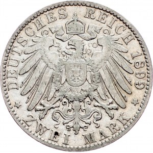 Freie Hansestadt Hamburg, 2 Mark 1899, J