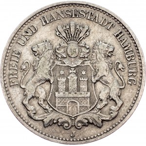 Freie Hansestadt Hamburg, 2 Mark 1903, J