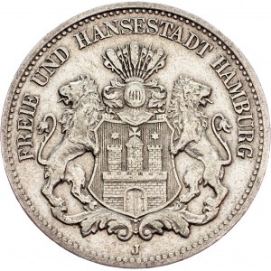Freie Hansestadt Hamburg, 2 Mark 1904, J
