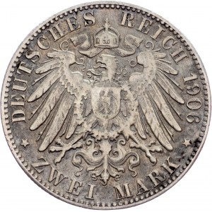 Freie Hansestadt Hamburg, 2 Mark 1906, J