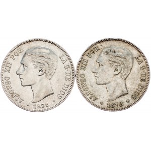 Alfonso XII., 5 Pesetas 1878, DEM