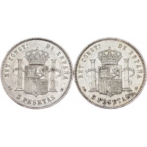 Alfonso XIII, 5 Peseten 1889, 1891, MPM, PGM