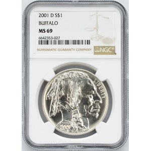 Bundesrepublik Deutschland, 1 Dollar 2001, D, Buffalo