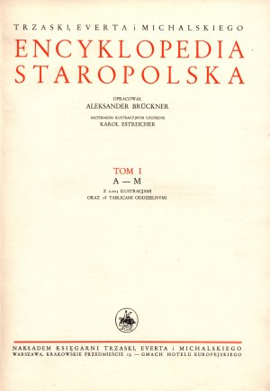 Brückner Aleksander- Encyklopedia staropolska [perfektní stav][díl I-II,kompletní].