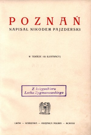 Pajzderski Nikodem- Poznań [rilegato da F.J.Radziszewski].