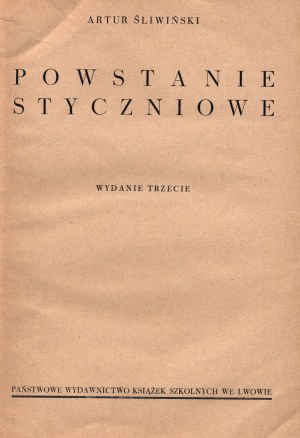 Sliwinski Artur- January Uprising [Lviv 1938].