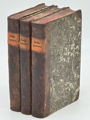 Homère - L'Iliade. Traduit par Franciszek Dmochowski [beau demi-cuir d'époque] [Varsovie 1827].