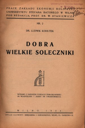 Kohutek Ludwik- Dobra Wielkie Soleczniki [Wilno 1934]