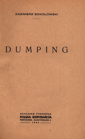 Sokolowski Kazimierz- Dumping [Warsaw 1932].