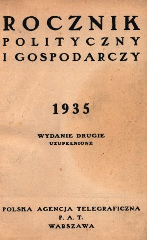 Annuaire politique et économique 1935 [Varsovie 1935].